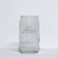 Can Glass with Engraving