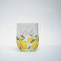 Curved Base Glass with Design and Engraving