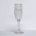 Clear Midi Flute Glass with Engraving