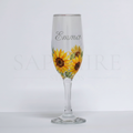 Clear Midi Flute Glass with Design and Engraving