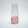 Stemless Champagne Narrow Glass with Engraving and Design