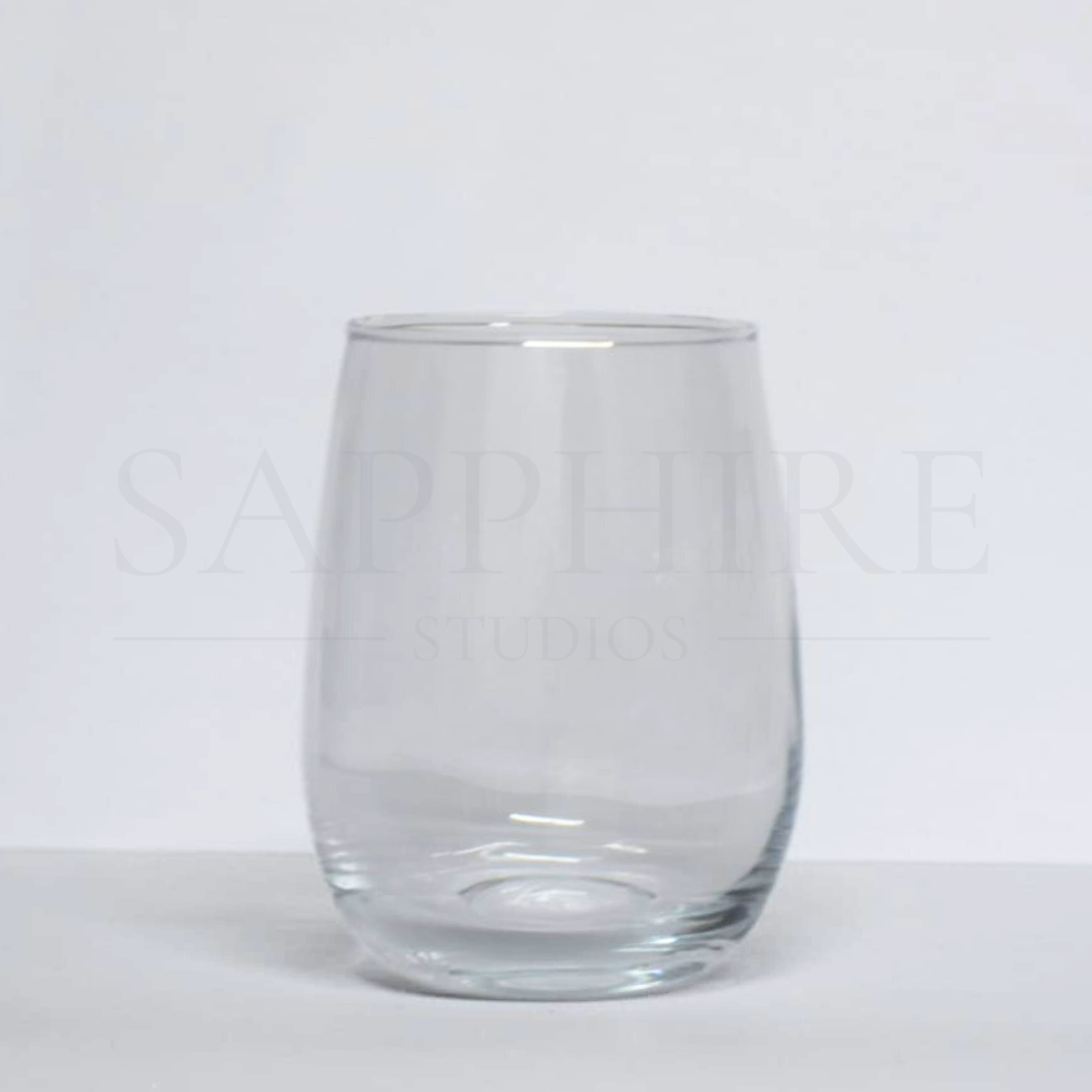 Stemless Clear Round Base Plain
