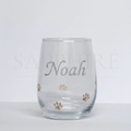 Stemless Clear Round Base with Design and Engraving
