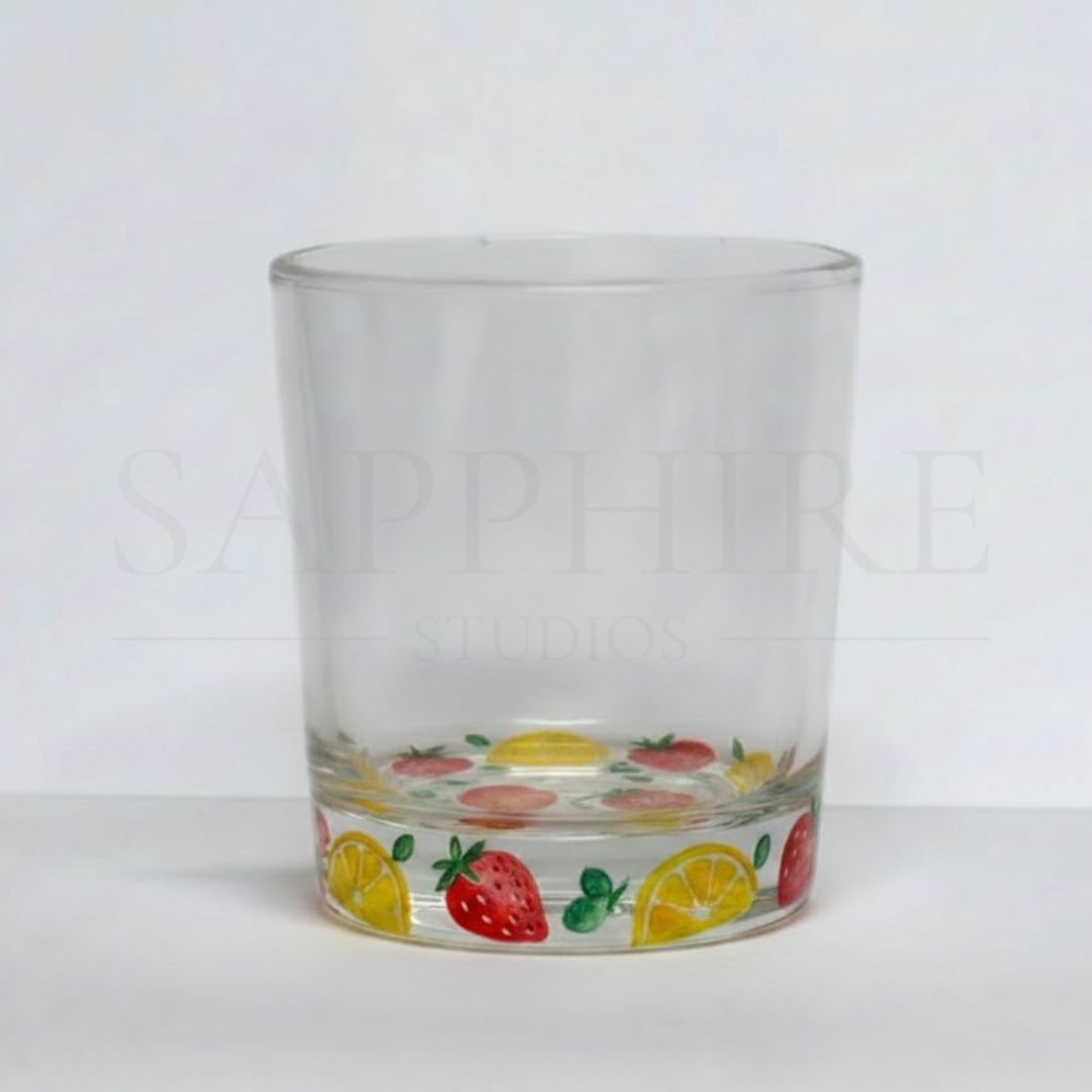 Clear Whiskey Glass with Design