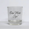 Clear Whiskey Glass with Engraving